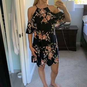 Navy blue Floral dress